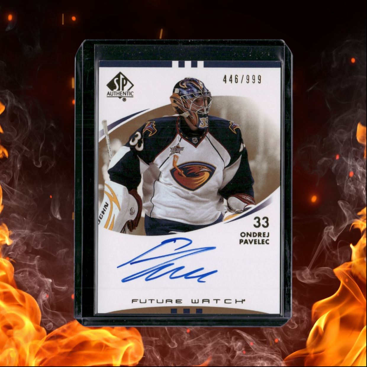 2007-08 SP Authentic Ondrej Pavelec Future Watch Rookie Auto 446/999 #198