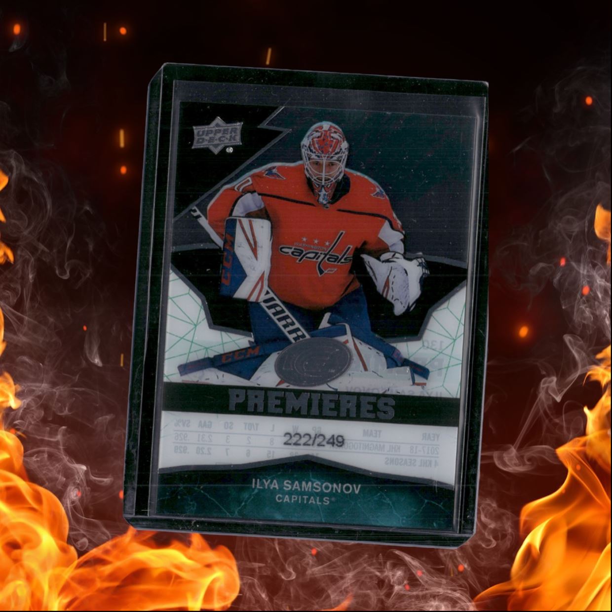 2018-19 Upper Deck Ice Ilya Samsonov Premieres Rookie 222/249 #130