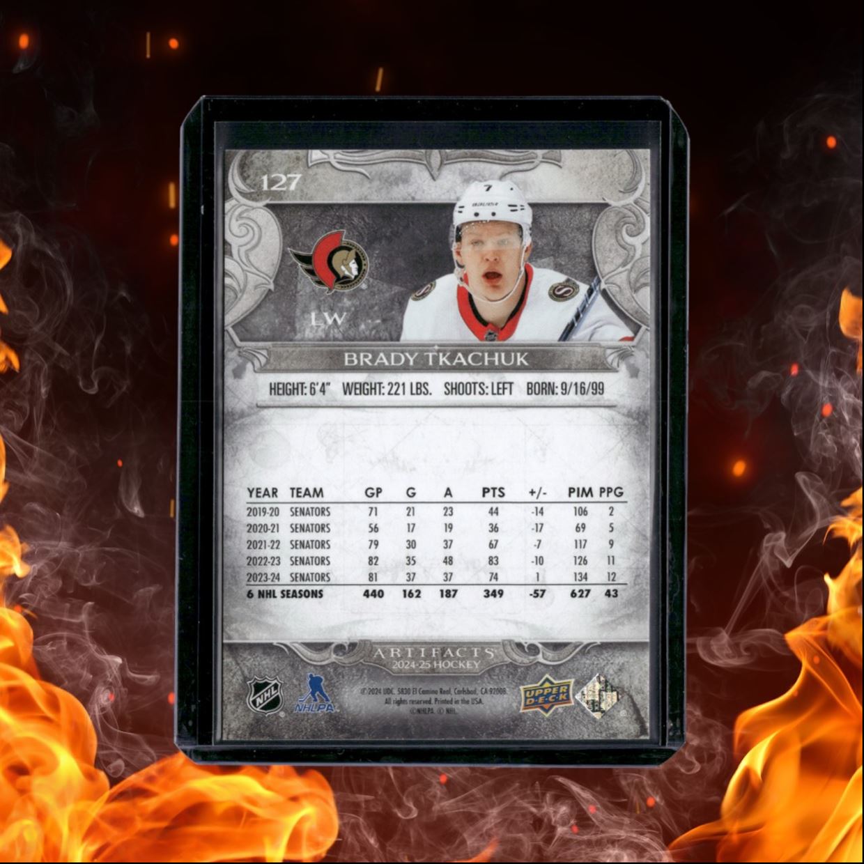2024-25 Upper Deck Artifacts Brady Tkachuk Foilboard #127