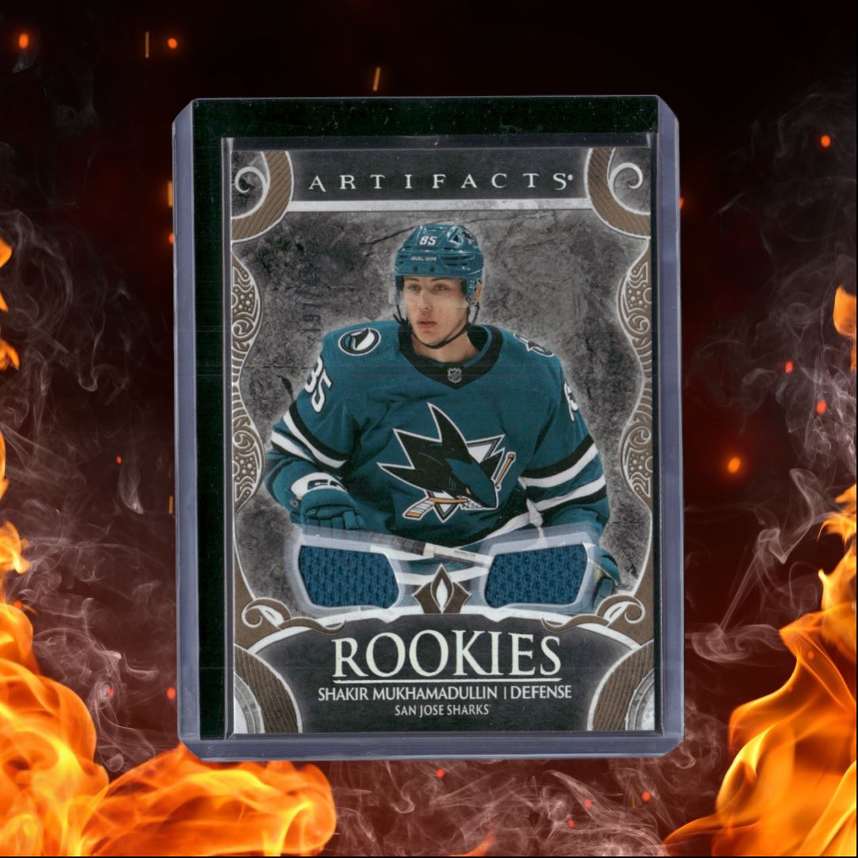 2024-25 Upper Deck Artifacts Shakir Mukhamadullin Jersey Material Gold Rookie