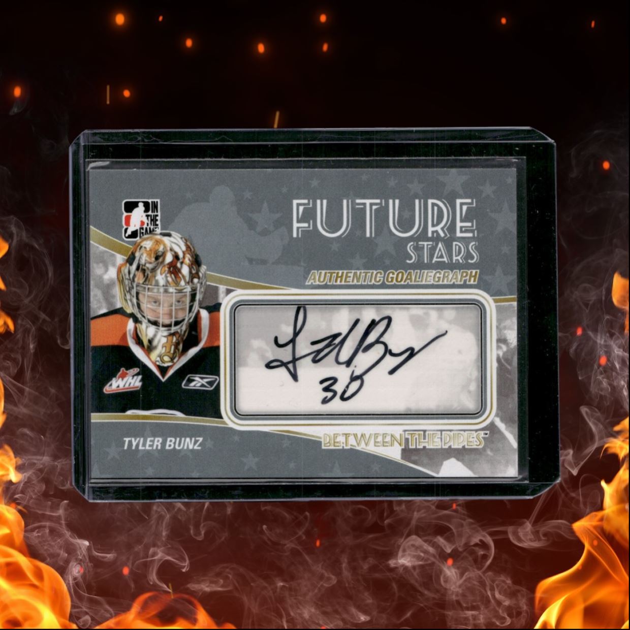 2010-11 In The Game Between Pipes Tyler Bunz Future Stars Goaliegraph Auto #A-TB