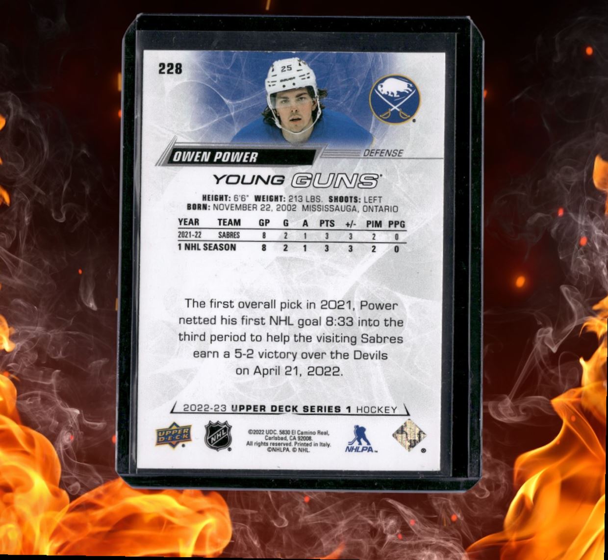 2022-23 Upper Deck Owen Power Young Guns (B) Rookie #228