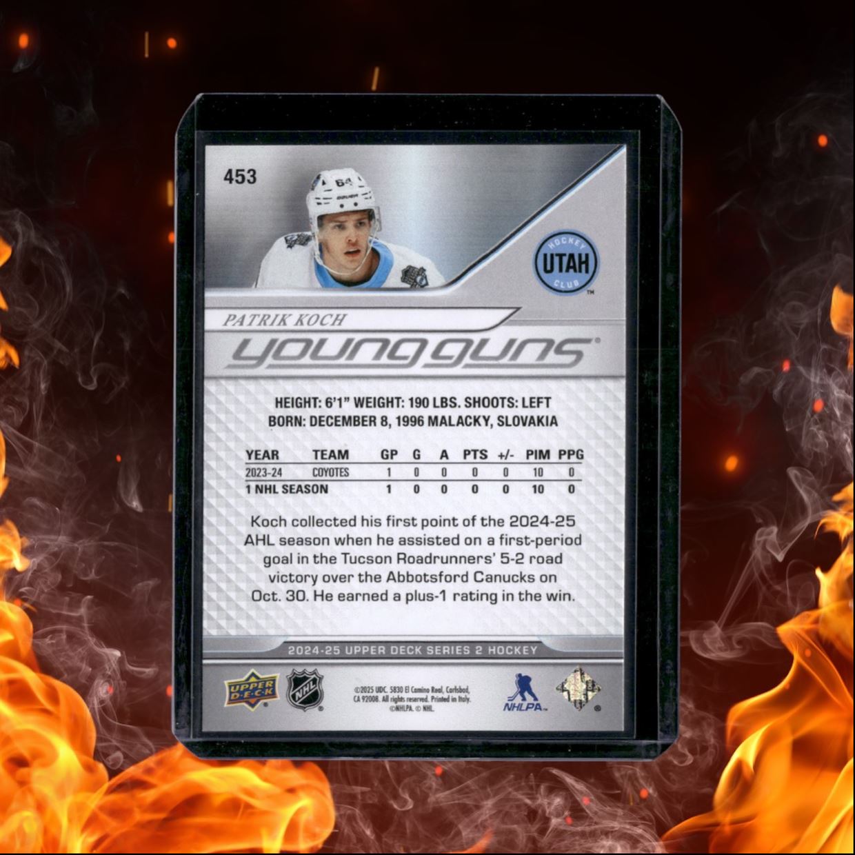 2024-25 Upper Deck Patrik Koch Young Guns (D) Rookie #453