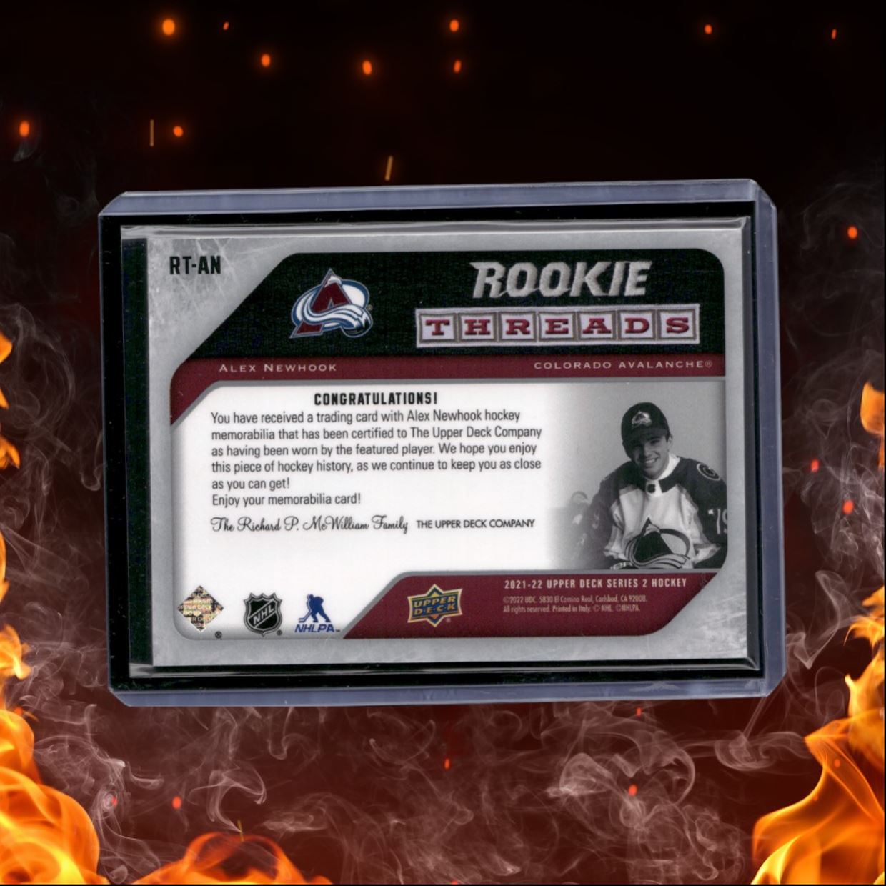 2021-22 Upper Deck Alex Newhook Threads Retro Rookie #RT-AN
