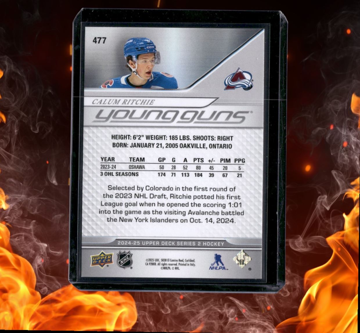 2024-25 Upper Deck Calum Ritchie Young Guns (C) Rookie #477