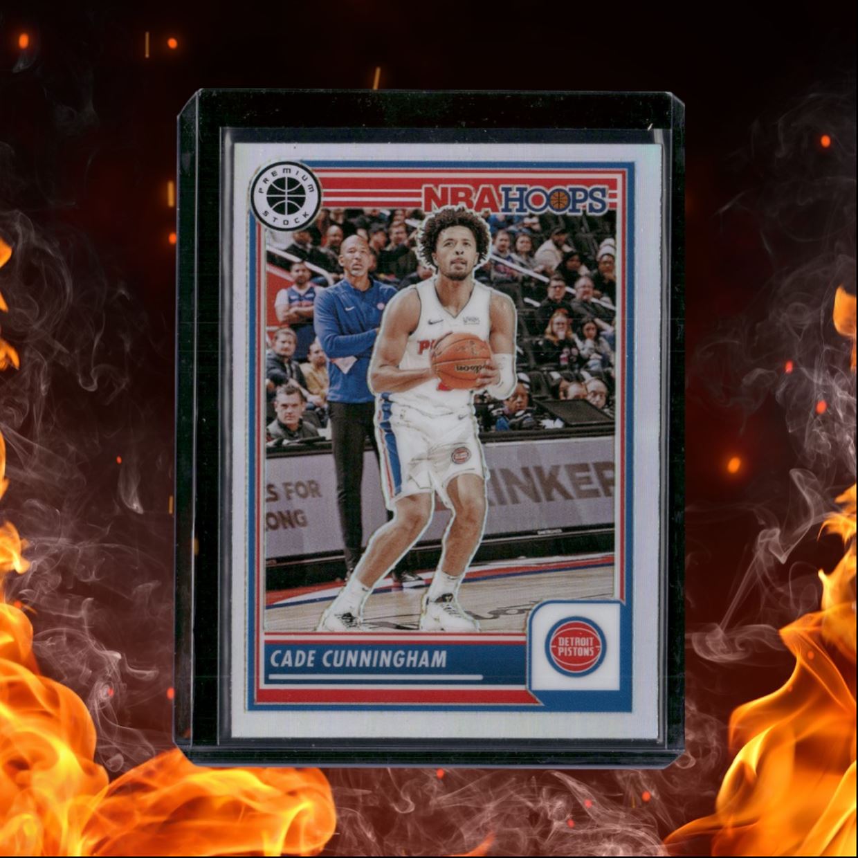 2023-24 Panini NBA Hoops Premium Stock Cade Cunningham Silver Prizm #258