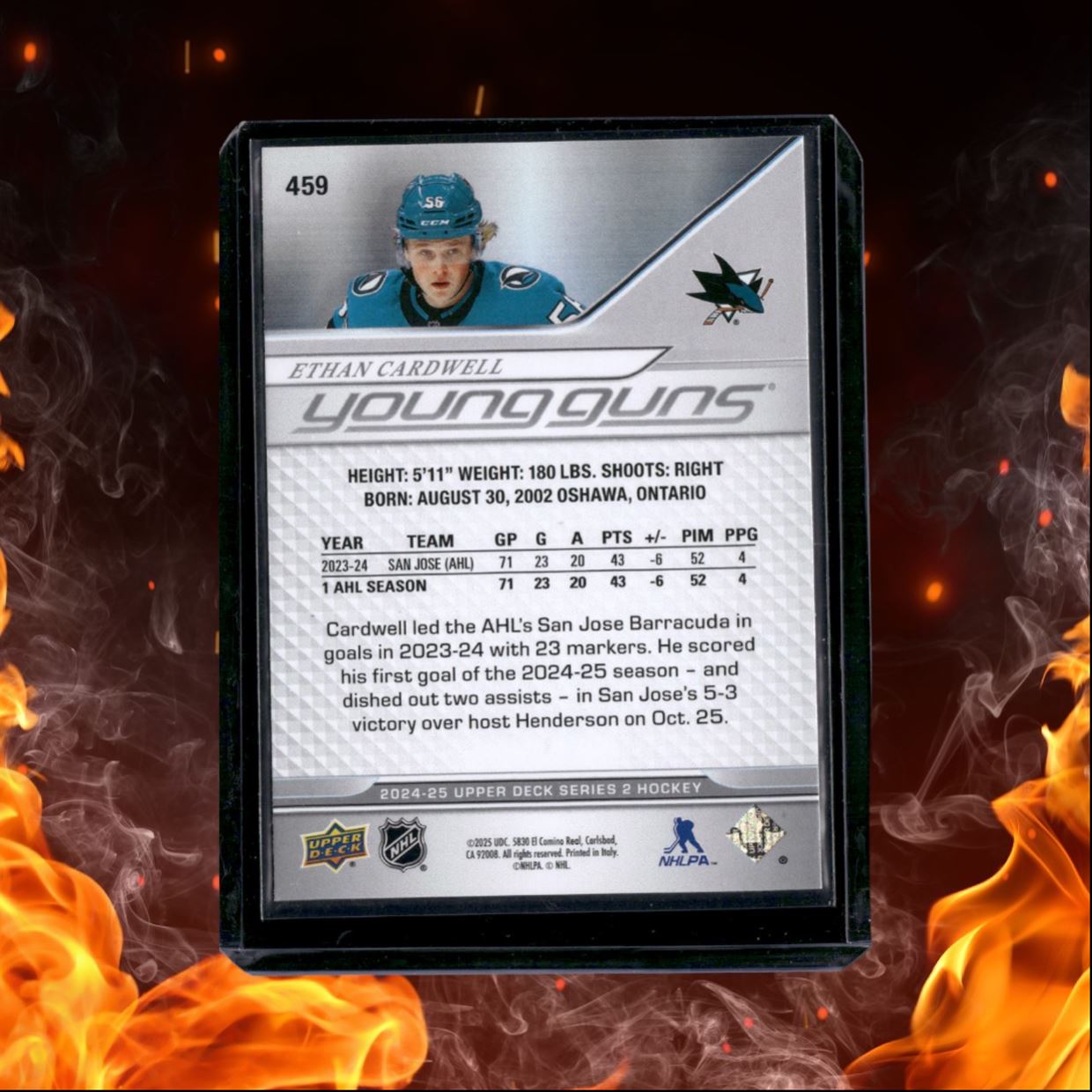 2024-25 Upper Deck Ethan Cardwell Young Guns (E) Rookie #459