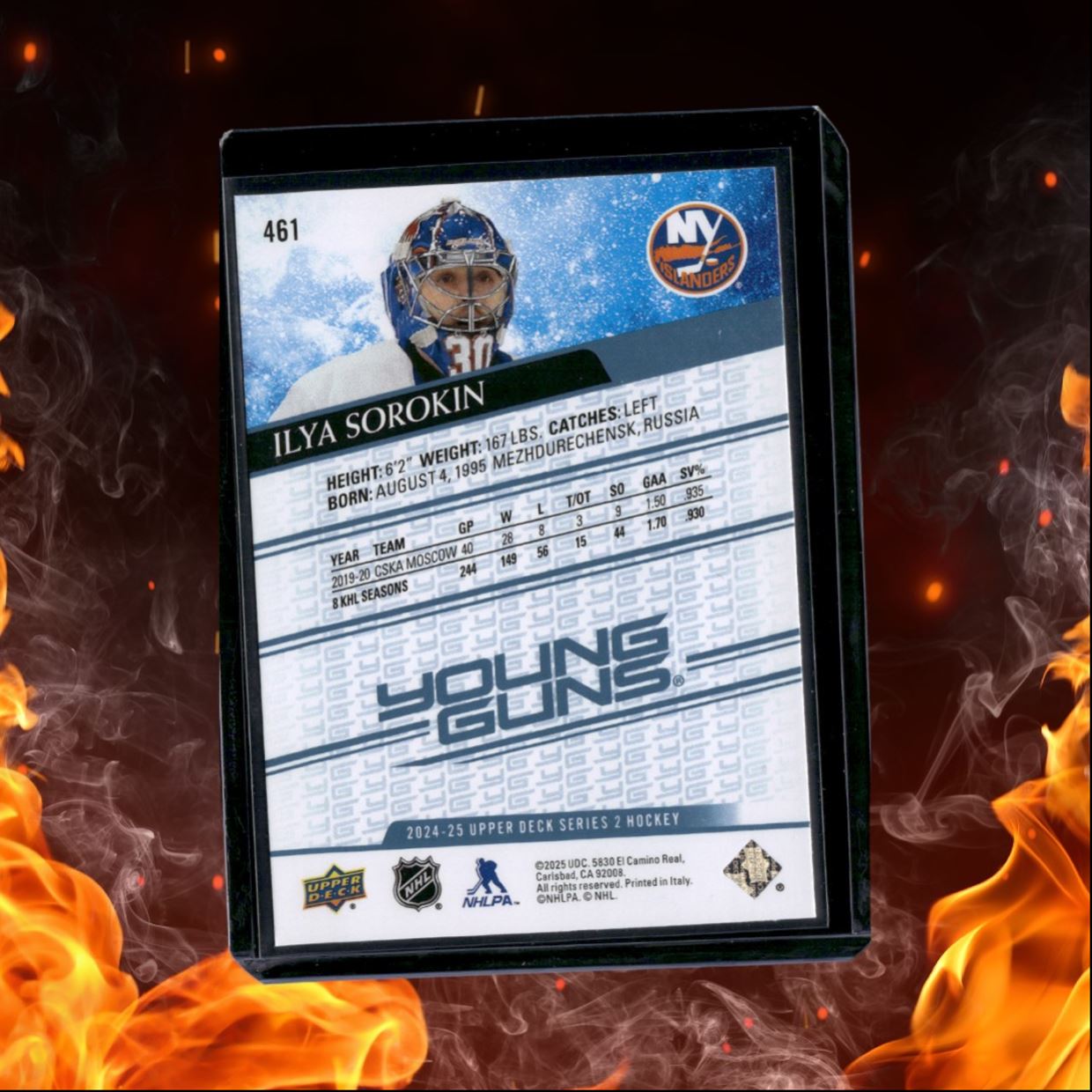 2024-25 Upper Deck Ilya Sorokin Renewed Young Guns (B) #461