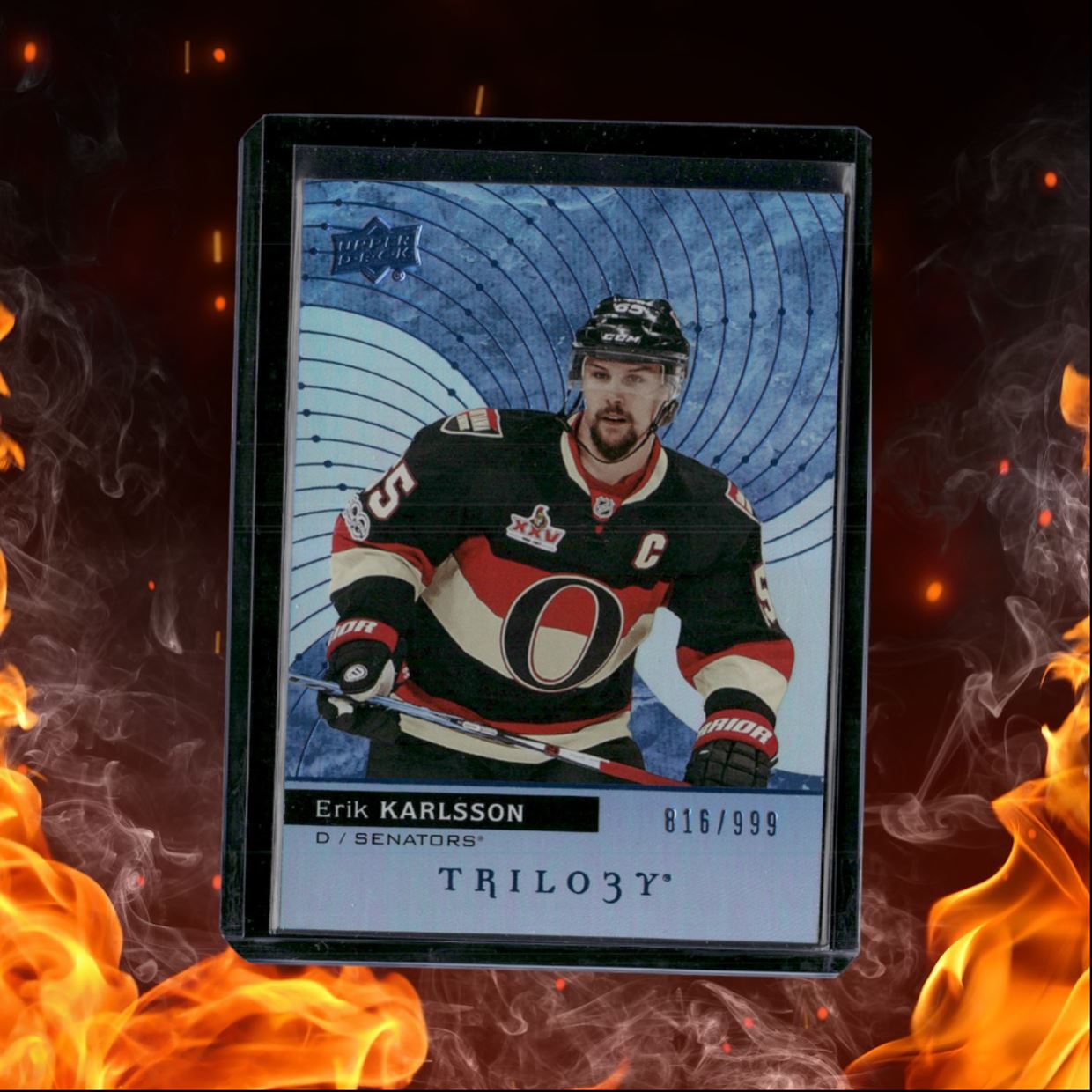 2017-18 Upper Deck Trilogy Erik Karlsson Foil 816/999 #26