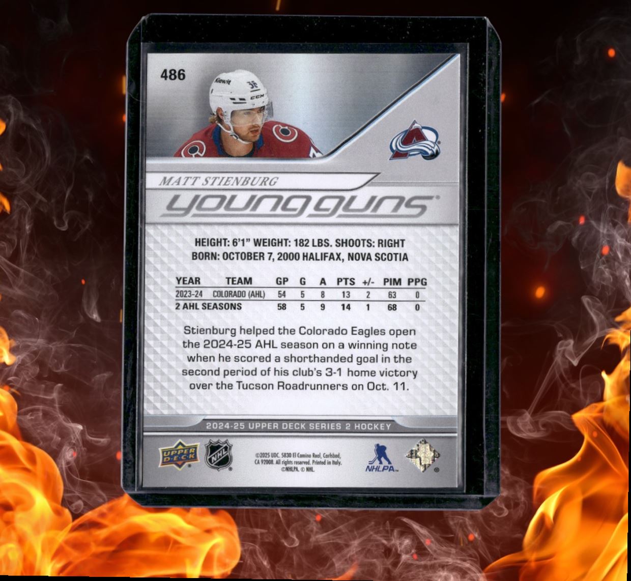 2024-25 Upper Deck Matt Stienburg Young Guns (F) Rookie #486