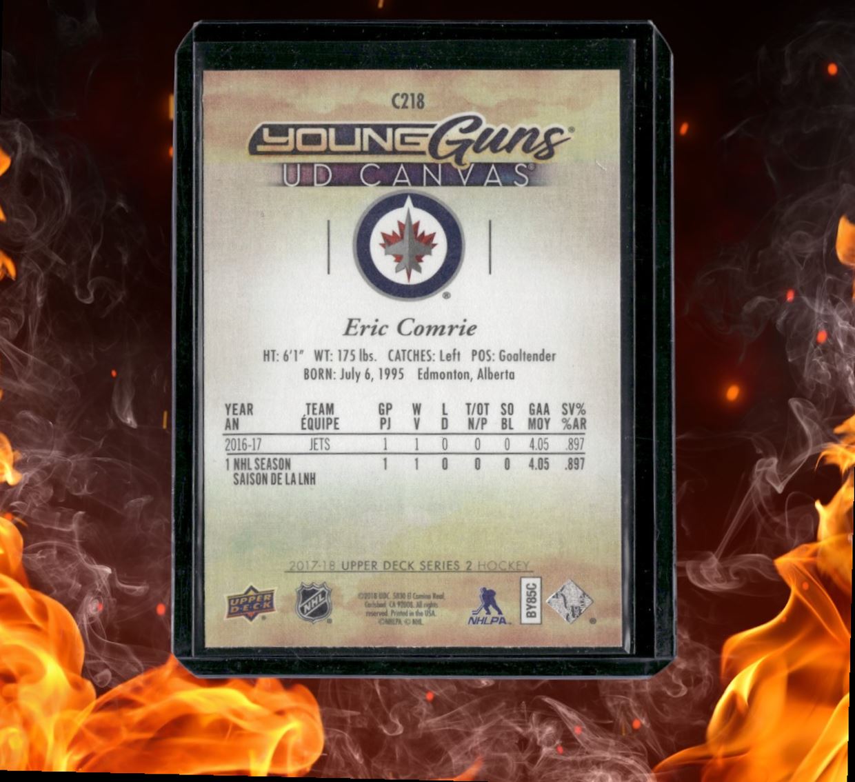 2017-18 Upper Deck Eric Comrie Canvas Young Guns Rookie #C218