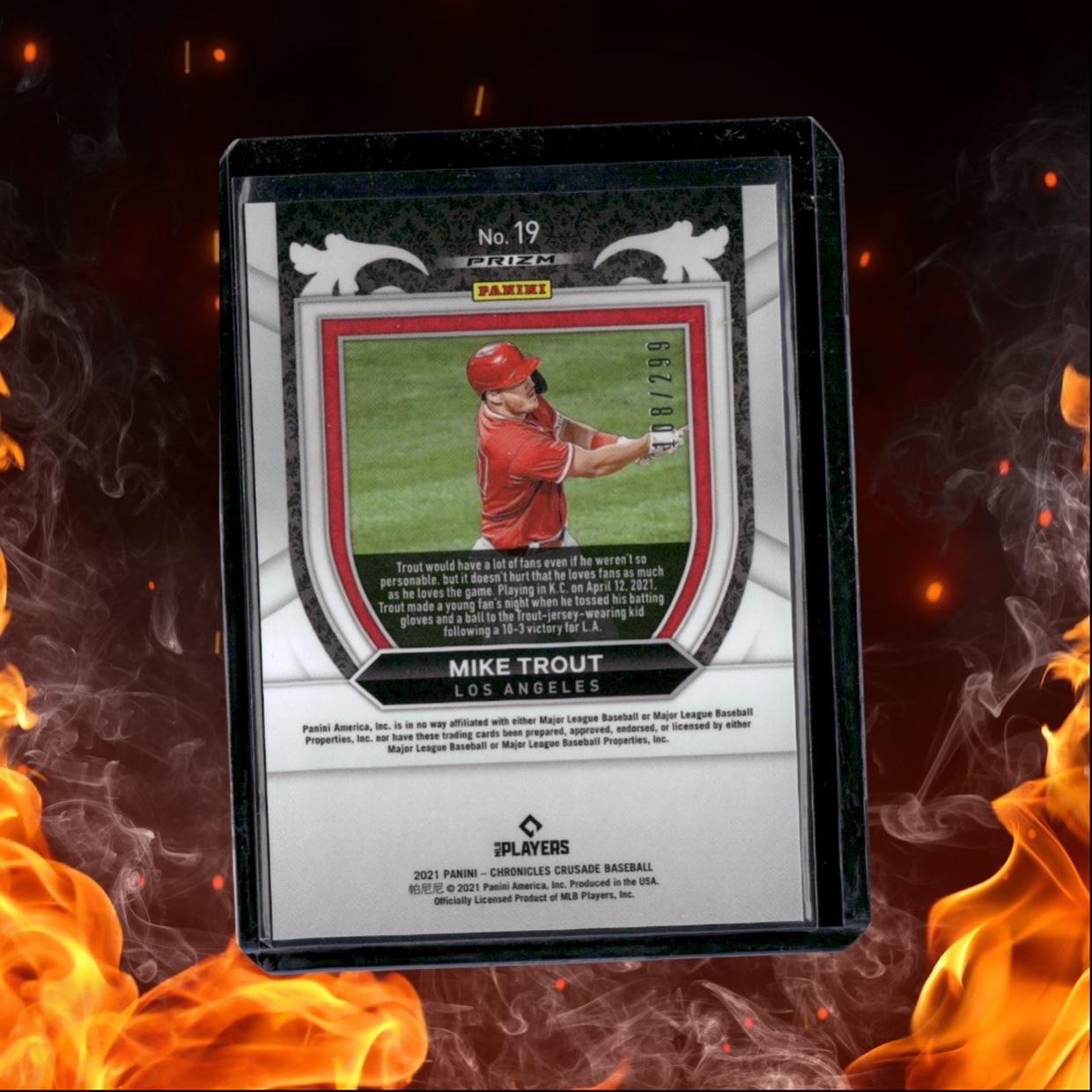 2021 Panini Chronicles Mike Trout Crusade Hyper Prizm 108/299 #19