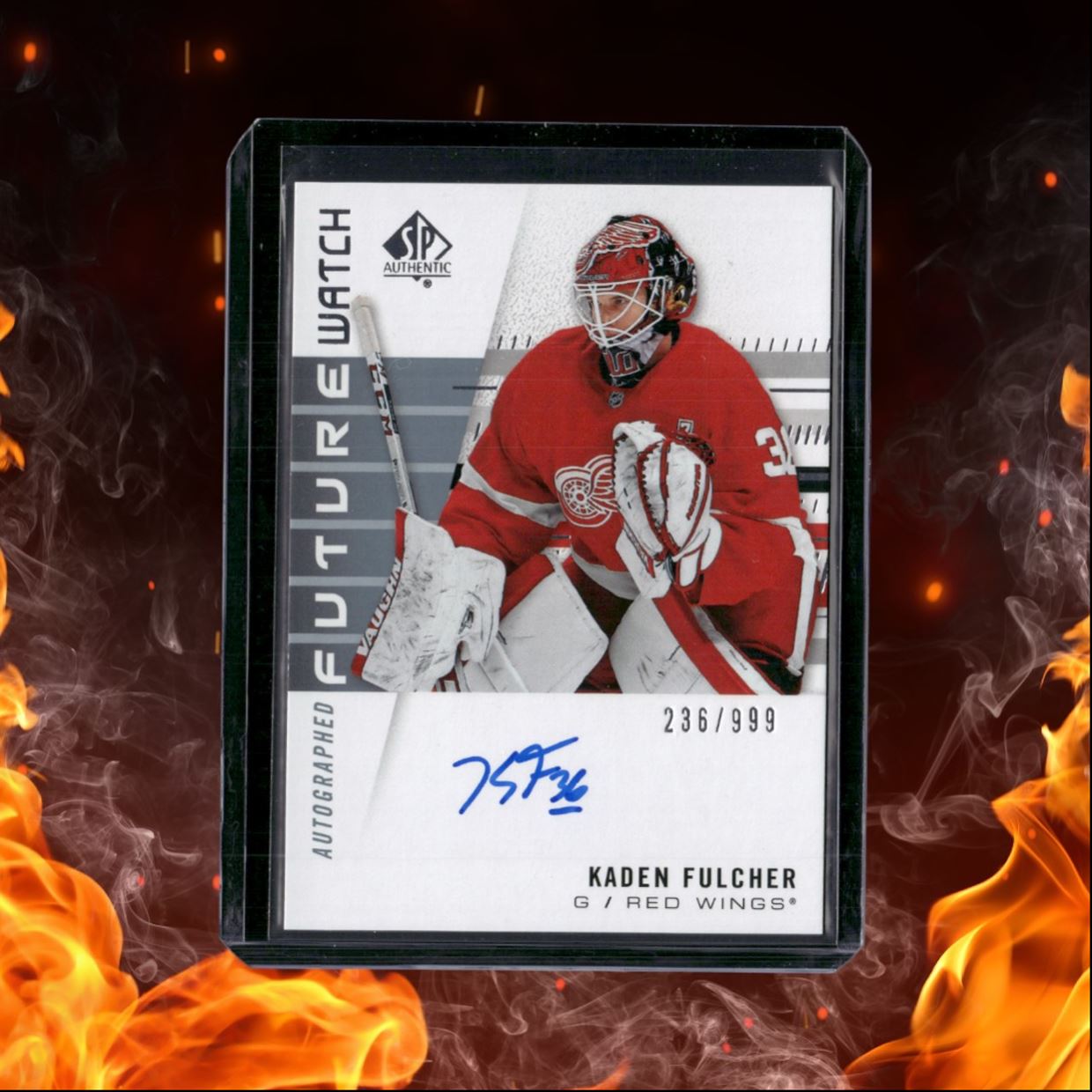 2019-20 SP Authentic Kaden Fulcher Future Watch Rookie Auto 236/999 #150