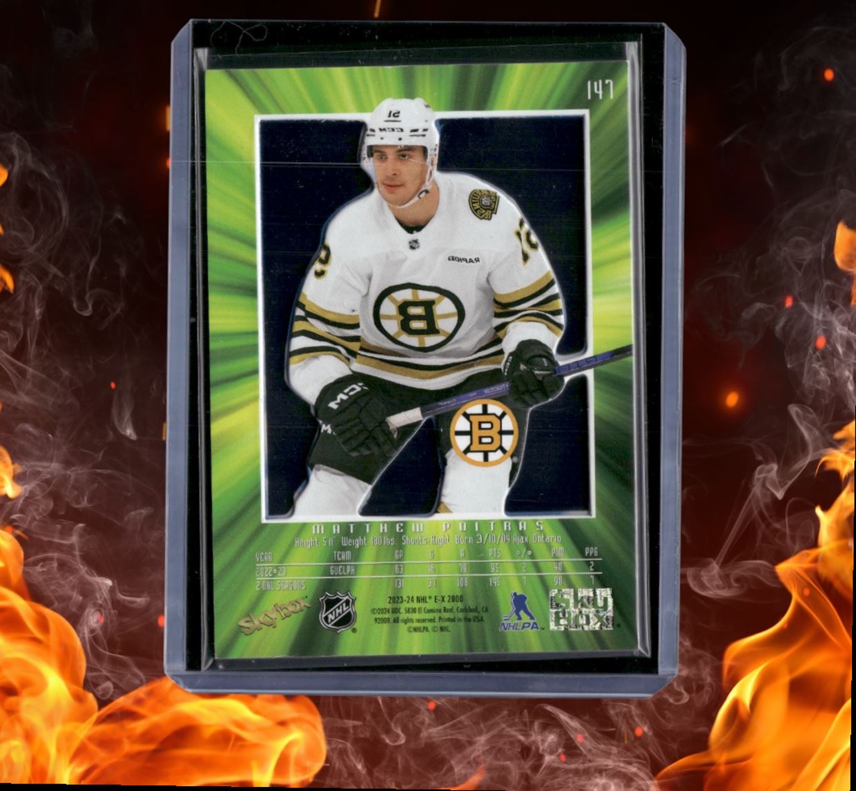 2023-24 SkyBox EX 2000 Matthew Poitras (B) Rookie #147
