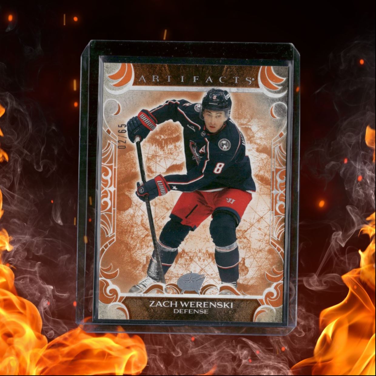 2024-25 Upper Deck Artifacts Zach Werenski Orange 02/65 #88