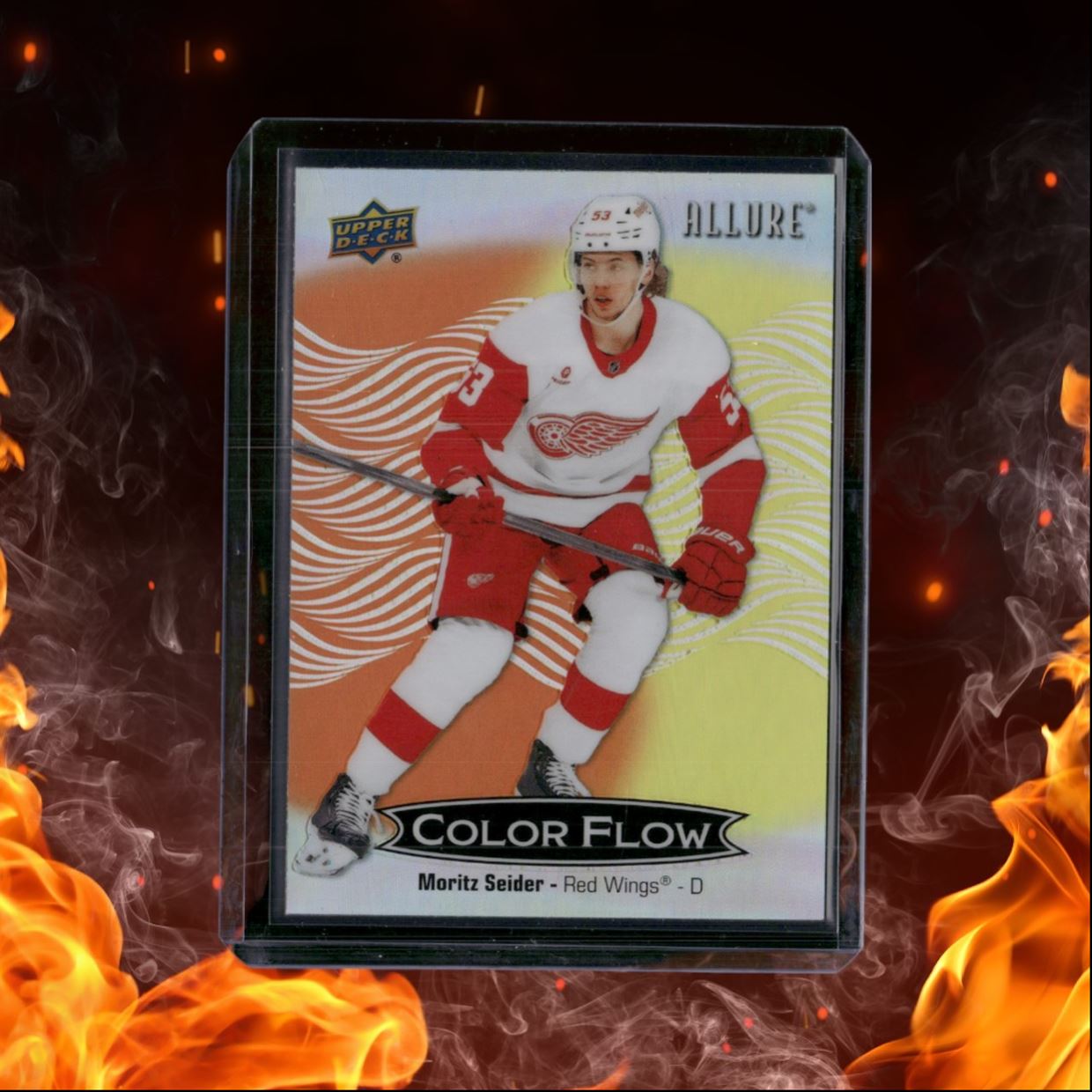 2024-25 Upper Deck Allure Moritz Seider Color Flow Orange Yellow #CFL-38