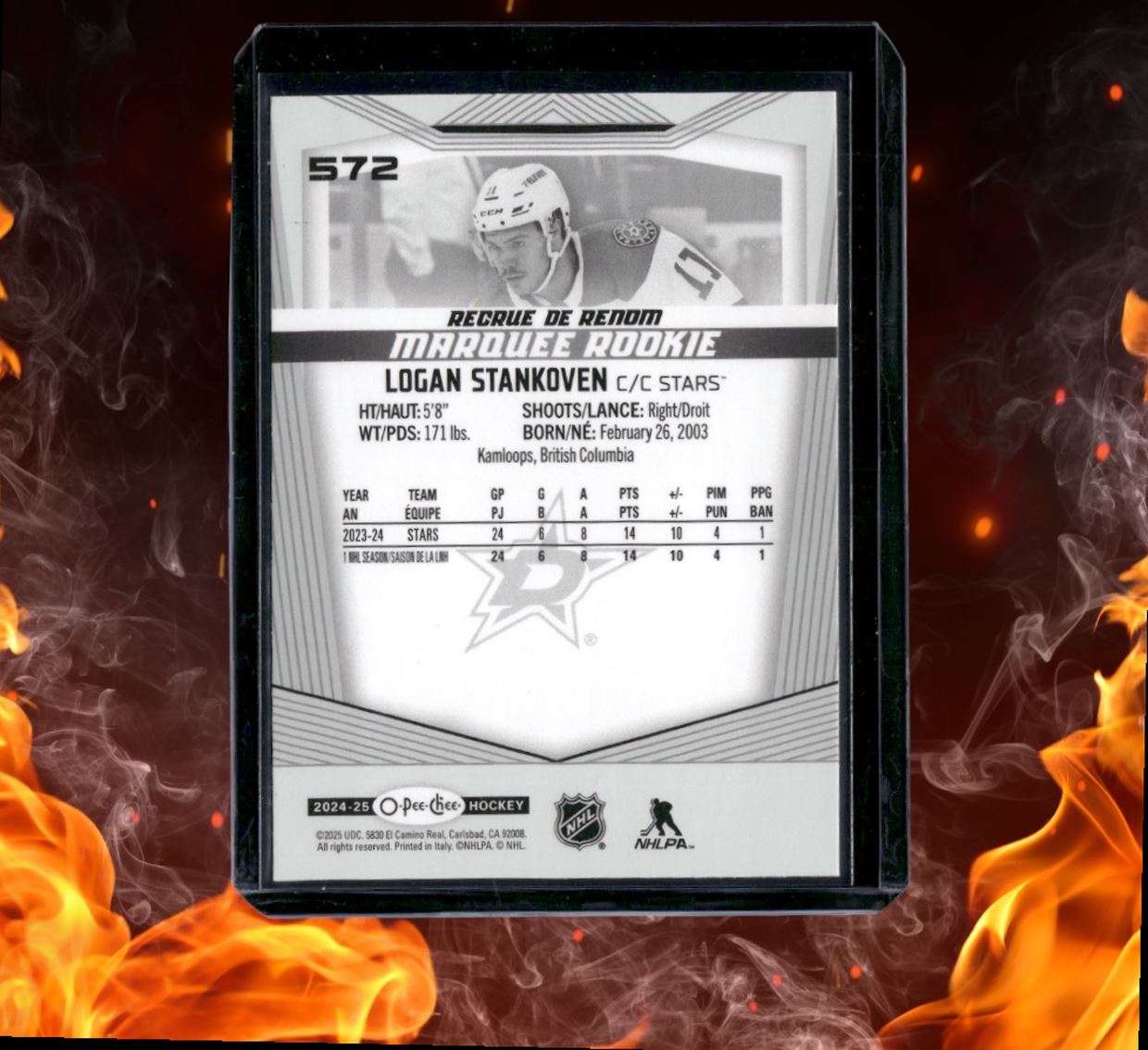 2024-25 O-Pee-Chee Logan Stankoven Marquee (A) Rookie #572