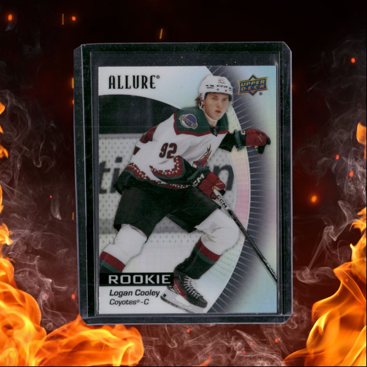 2023-24 Upper Deck Allure Logan Cooley Black Rainbow Rookie #106