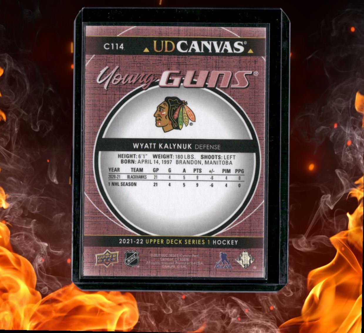 2021-22 Upper Deck Wyatt Kalynuk Canvas Young Guns Rookie #C114