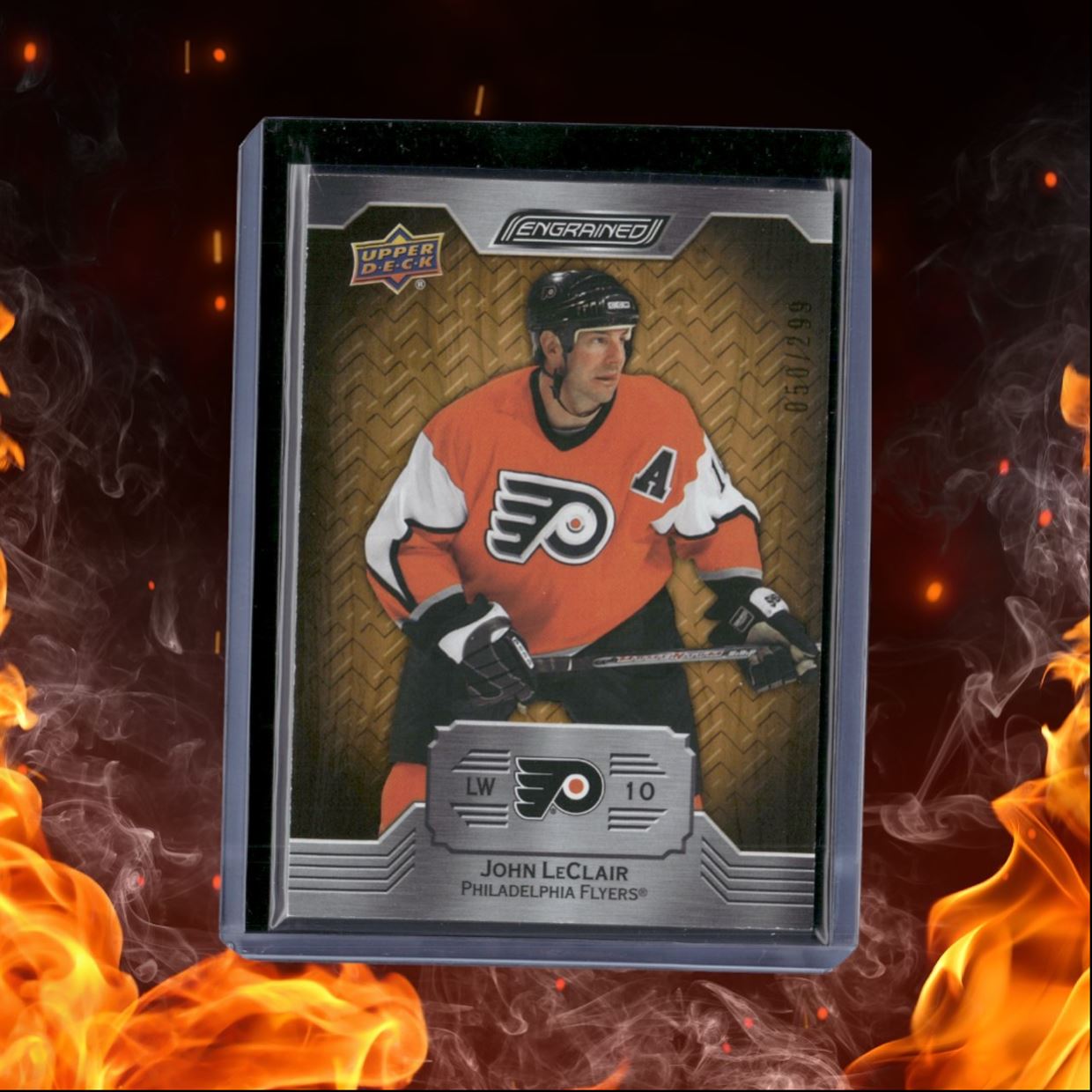 2023-24 Upper Deck Engrained John LeClair Oak 050/299 #87