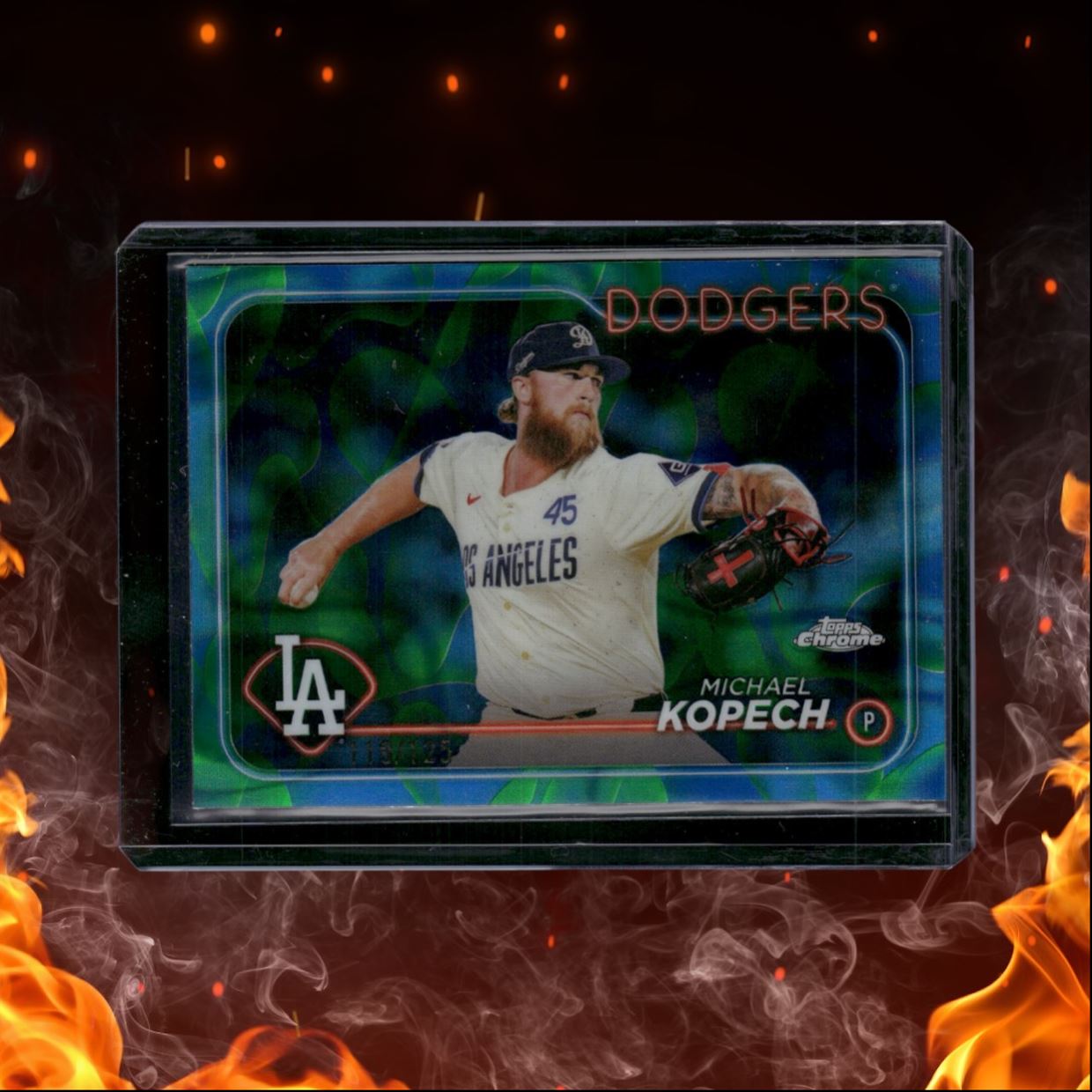 2024 Topps Chrome Update Michael Lorenzen Blue Green Lava Refractor 119/125 #5