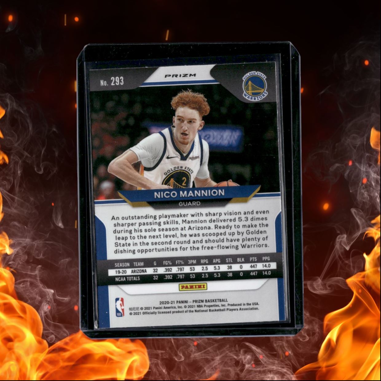 2020-21 Panini Prizm Nico Mannion Silver Prizm Rookie #293