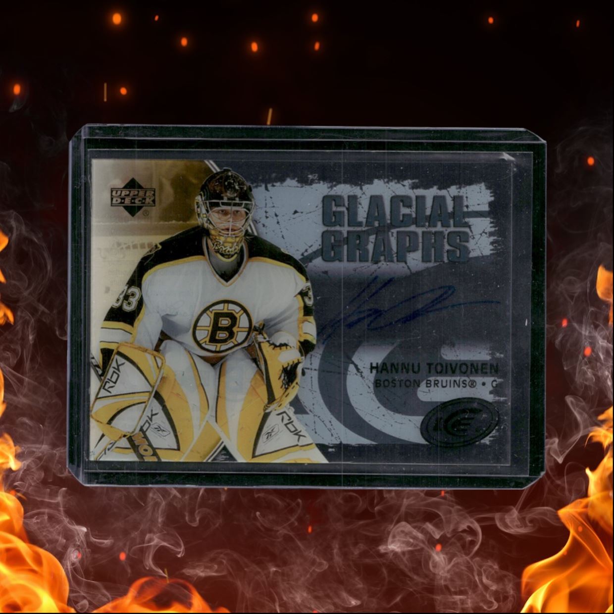2005-06 Upper Deck Ice Hannu Toivonen Glacial Graphs Auto #GG-HT