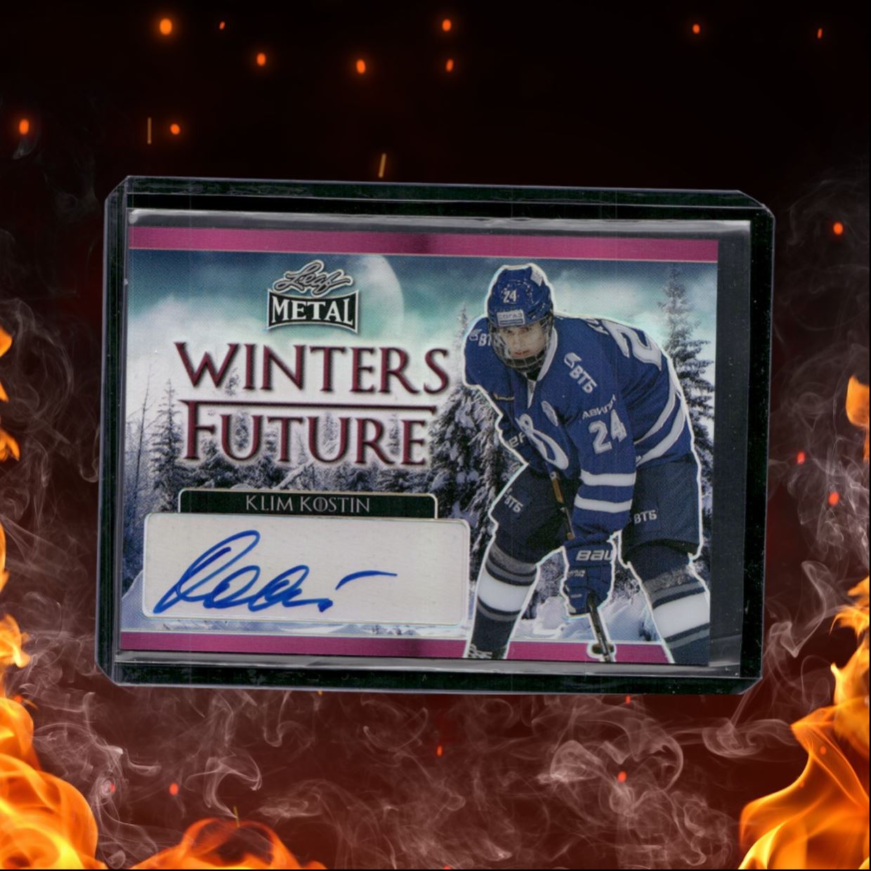 2016-17 Leaf Metal Klim Kostin Winters Future Pink Rookie Auto 7/7 #WF-KK2