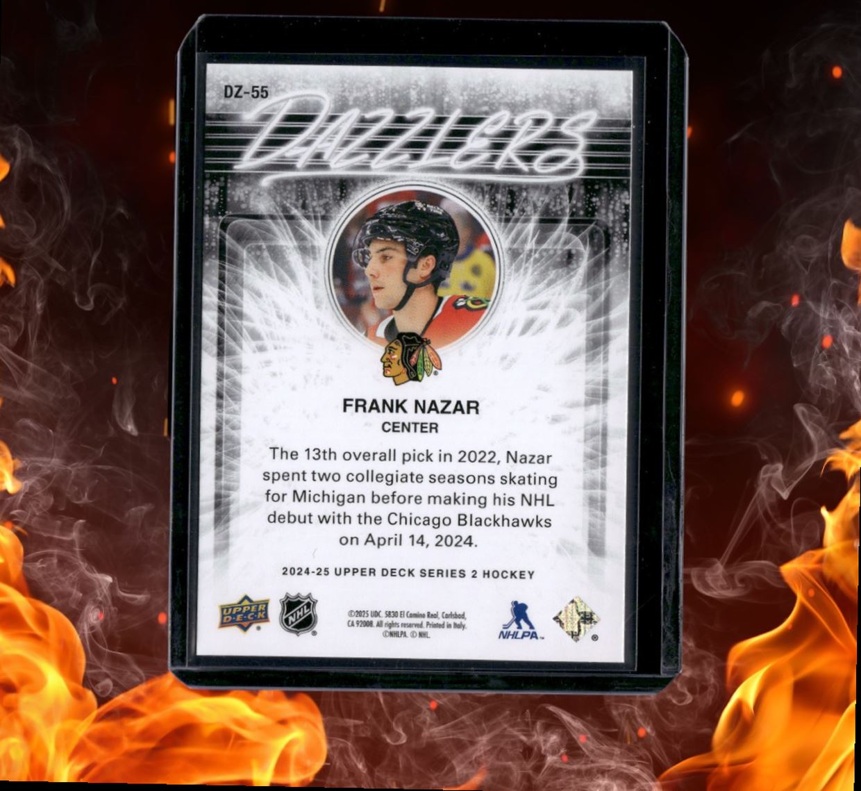 2024-25 Upper Deck Frank Nazar Dazzlers Blue Rookie #DZ-55