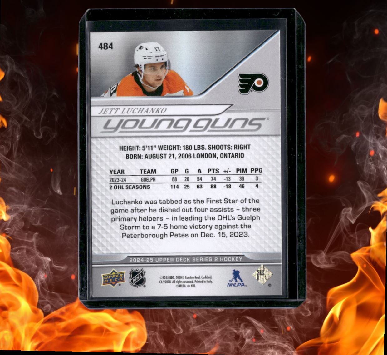 2024-25 Upper Deck Jett Luchanko Young Guns (F) Rookie #484