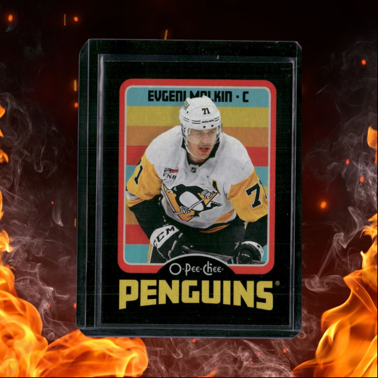 2024-25 O-Pee-Chee Evgeni Malkin Retro Black Border 022/100 #022