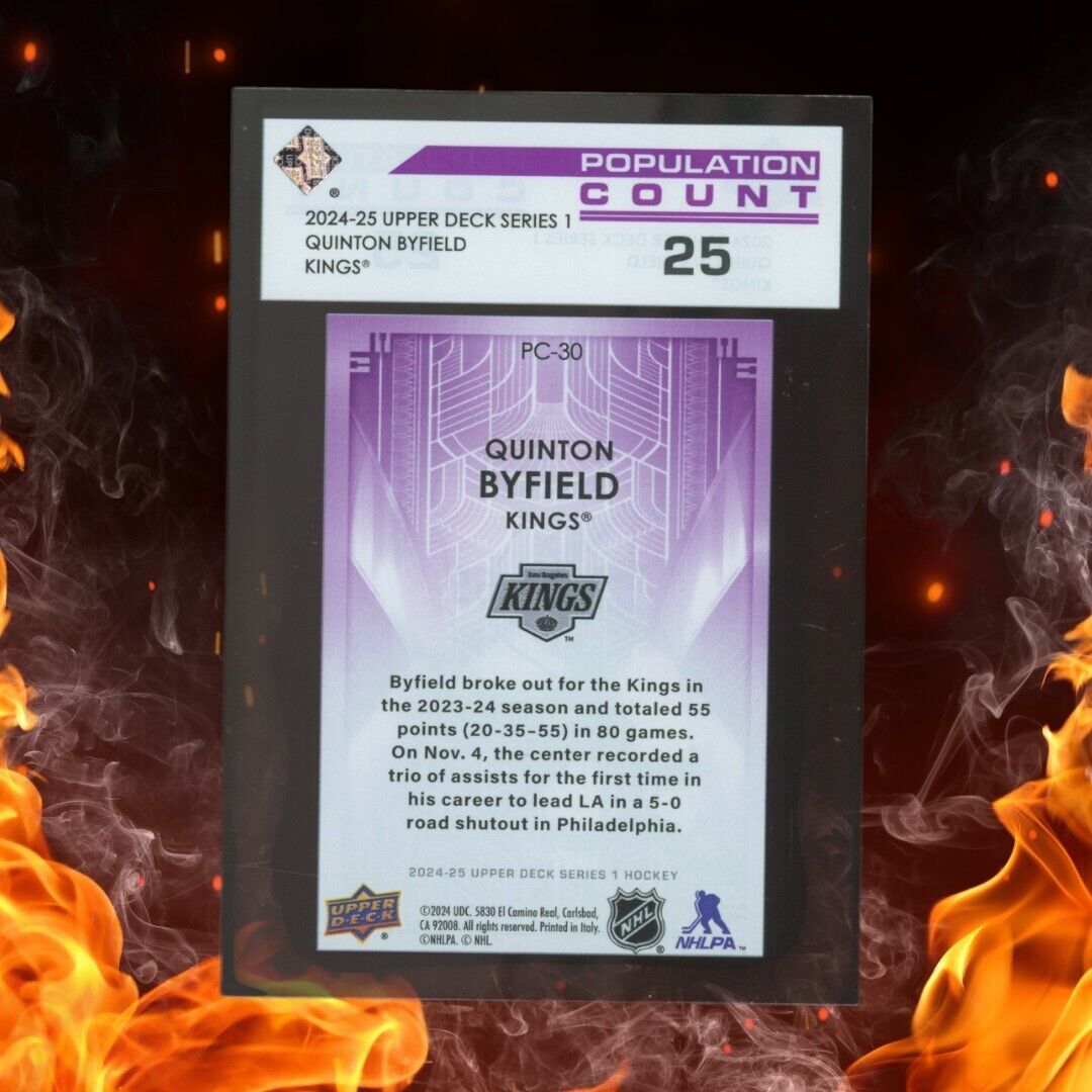 2024-25 Upper Deck QUINTON BYFIELD Population Count 25 /25 Purple #PC-30