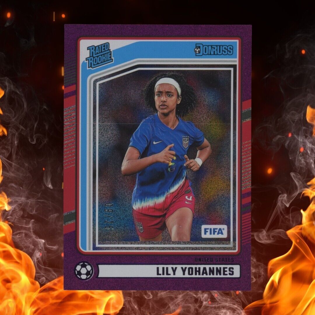 2024-25 Panini Donruss Soccer LILY YOHANNES Rated Rookie /25 Purple #183