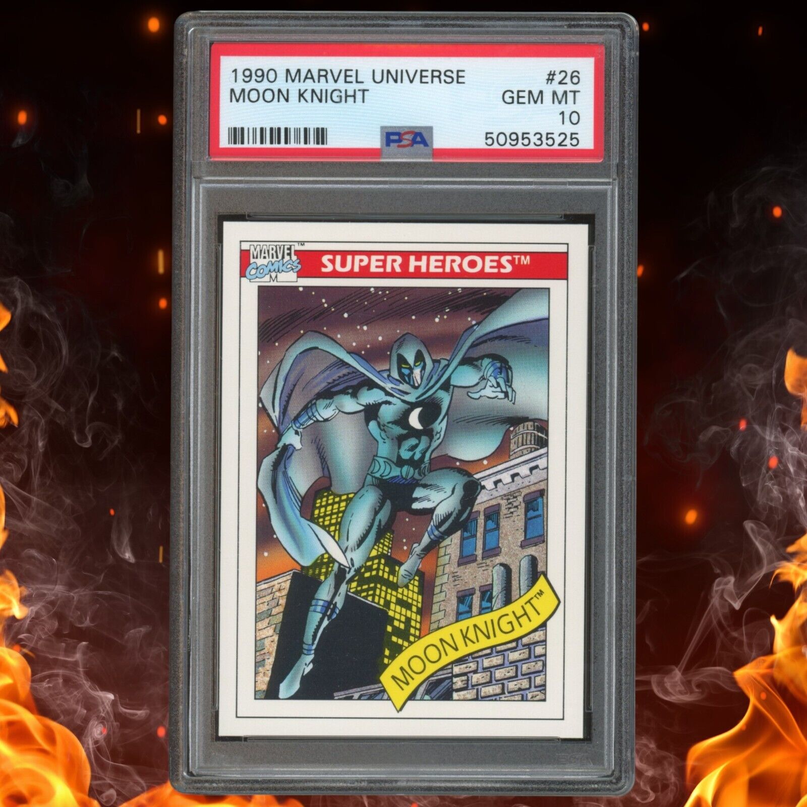 1990 Marvel Universe MOON KNIGHT Comics Super Heroes PSA 10 #26