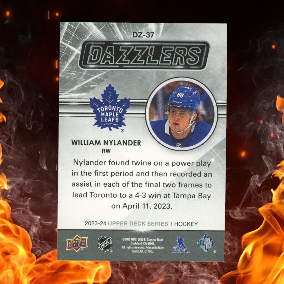 2023-24 Upper Deck WILLIAM NYLANDER Black Dazzlers #DZ-37 SSP Tin