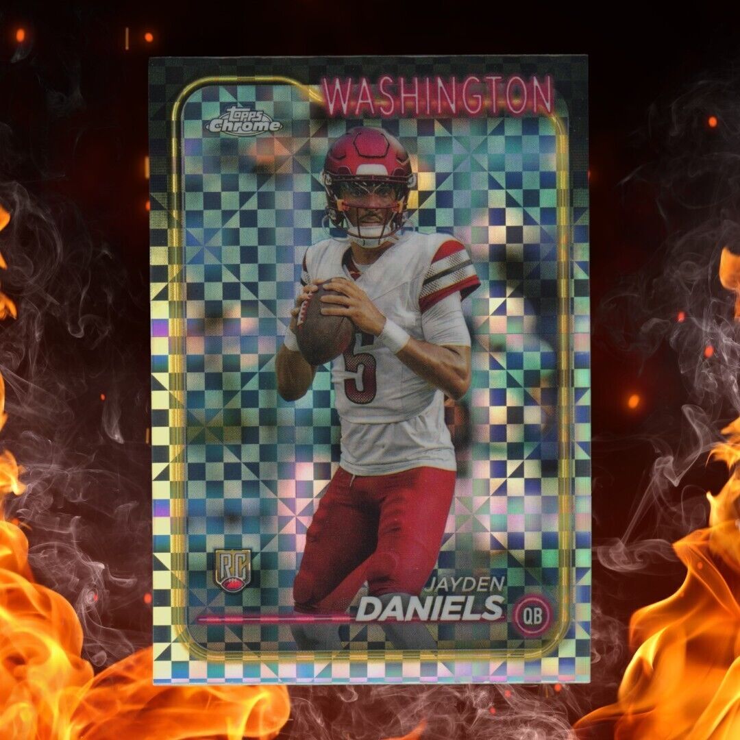 2024 Topps Chrome Football JAYDEN DANIELS Rookie X-Fractor #201