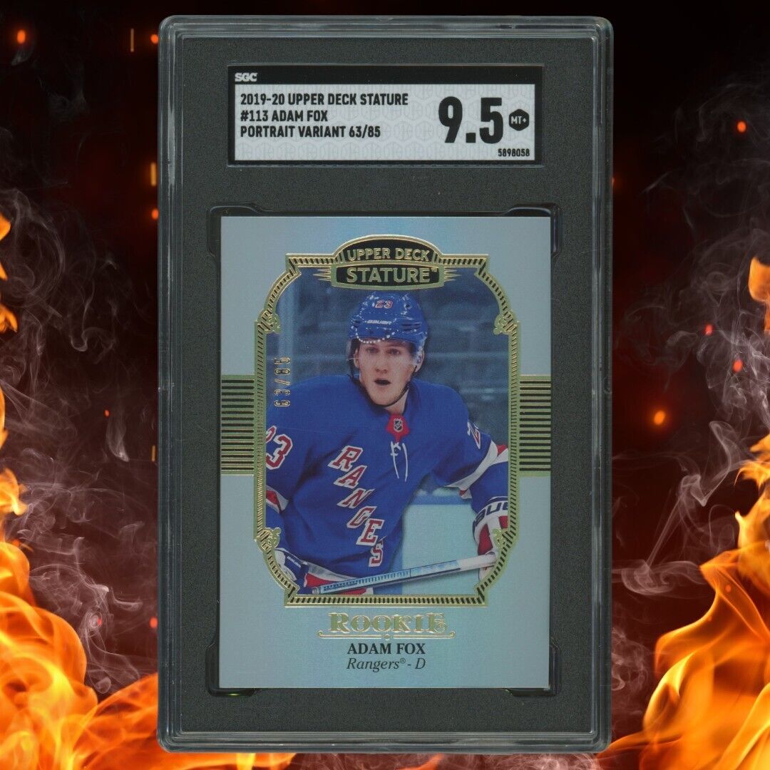 2019-20 Upper Deck Stature ADAM FOX Rookie /85 Portrait Variant SGC 9.5 #113
