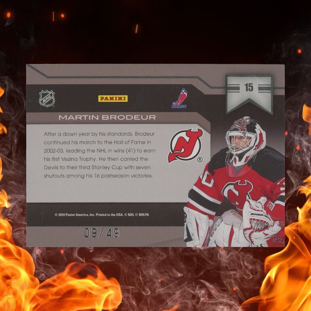 2010-11 Panini Limited MARTIN BRODEUR Banner Season /49 Holo #15