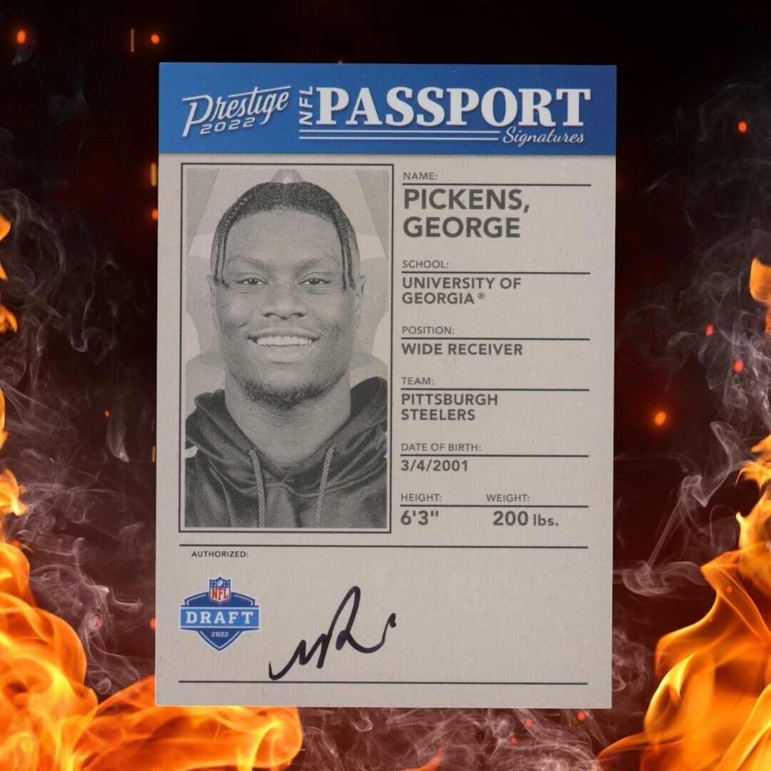 2022 Panini Prestige GEORGE PICKENS Rookie Auto Passport Signatures #NPS-GP
