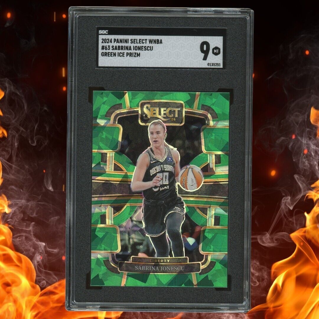 2024 Panini Select WNBA SABRINA IONESCU Green Ice Prizm SGC 9 #63