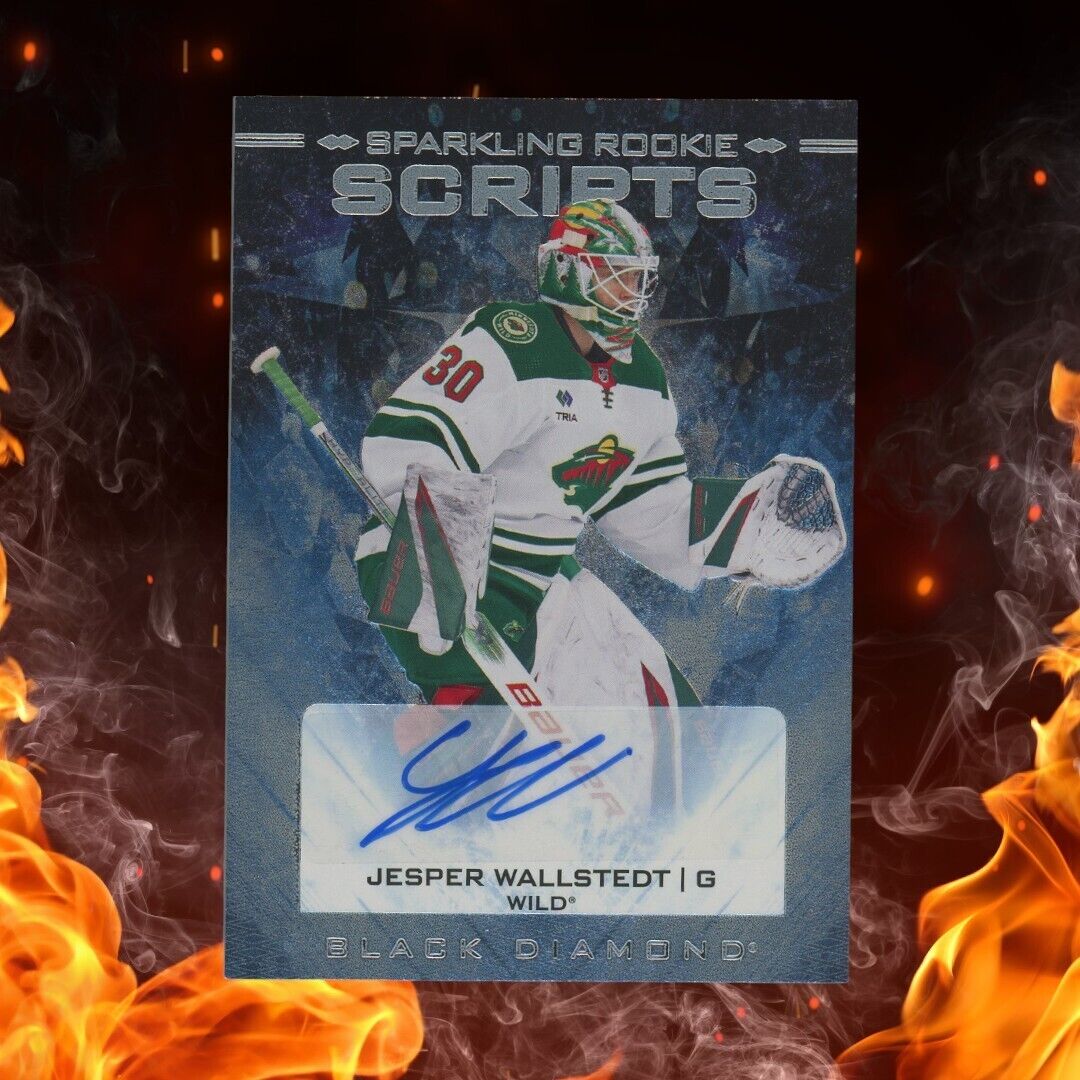 2023-24 Upper Deck Black Diamond JESPER WALLSTEDT Rookie Sparkling Scripts Auto