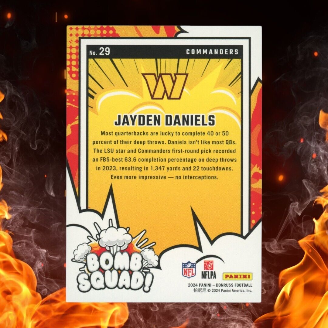 2024 Panini Donruss JAYDEN DANIELS Rookie Bomb Squad! #29