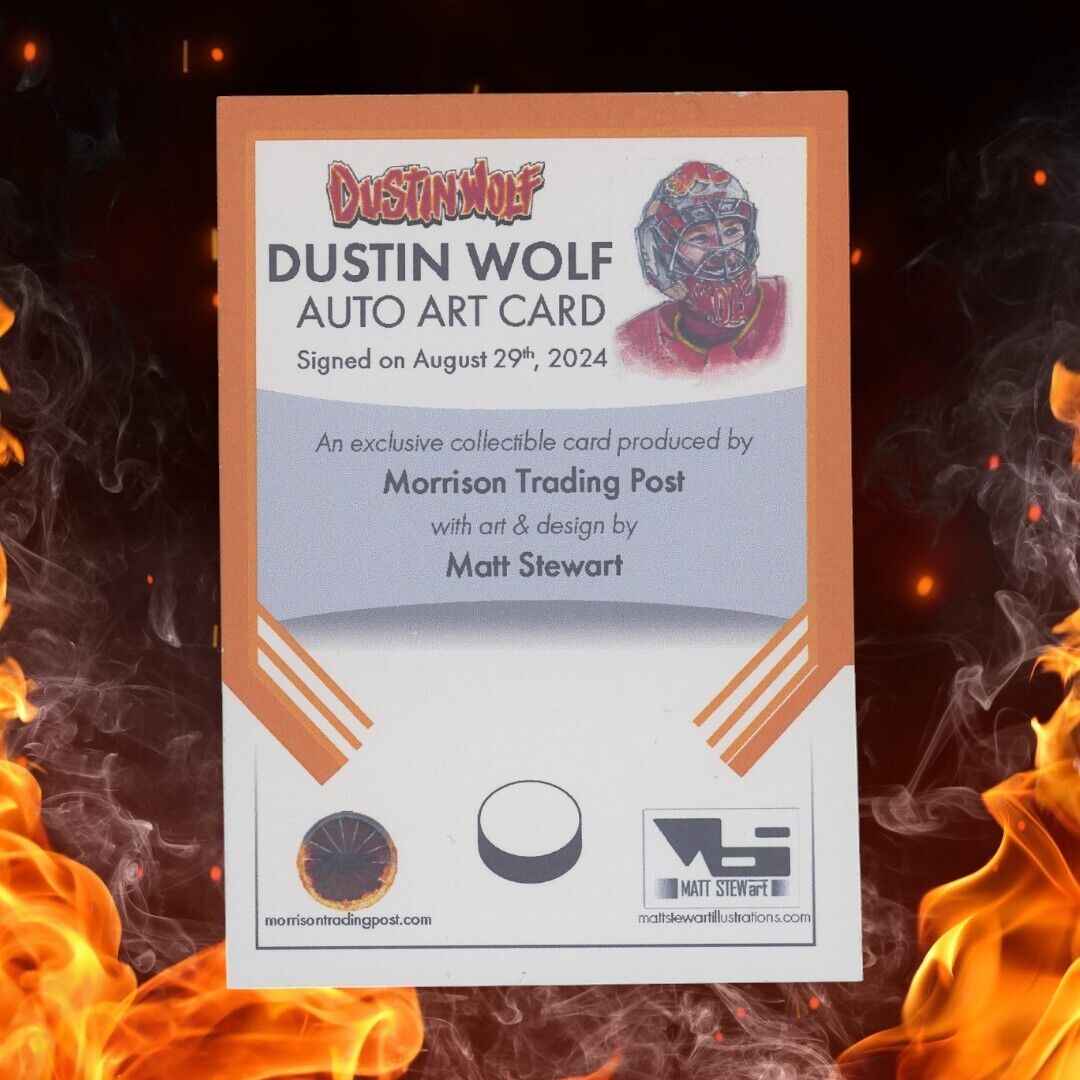 2024 MTP Promo DUSTIN WOLF Rookie Yellow Ice Artist Card MATT STEWART