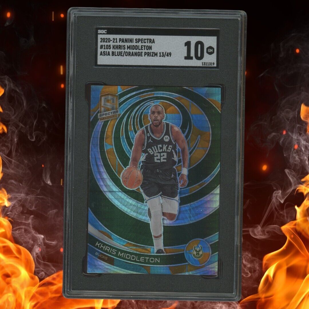 2020-21 Panini Spectra KHRIS MIDDLETON /49 Asia Blue / Orange Prizm SGC 10 #105