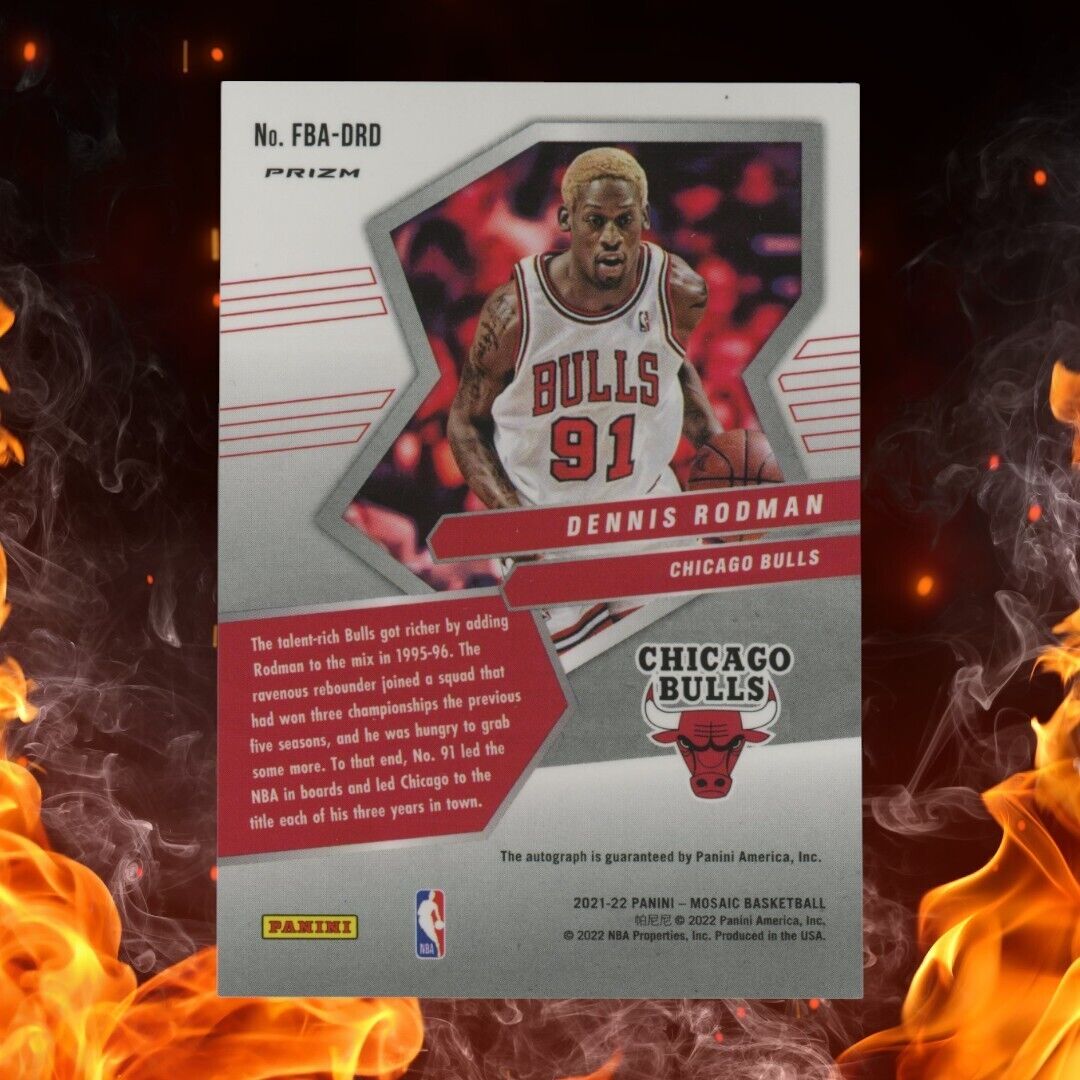 2021-22 Panini Mosaic DENNIS RODMAN Fast Break Prizm Auto #FBA-DRD