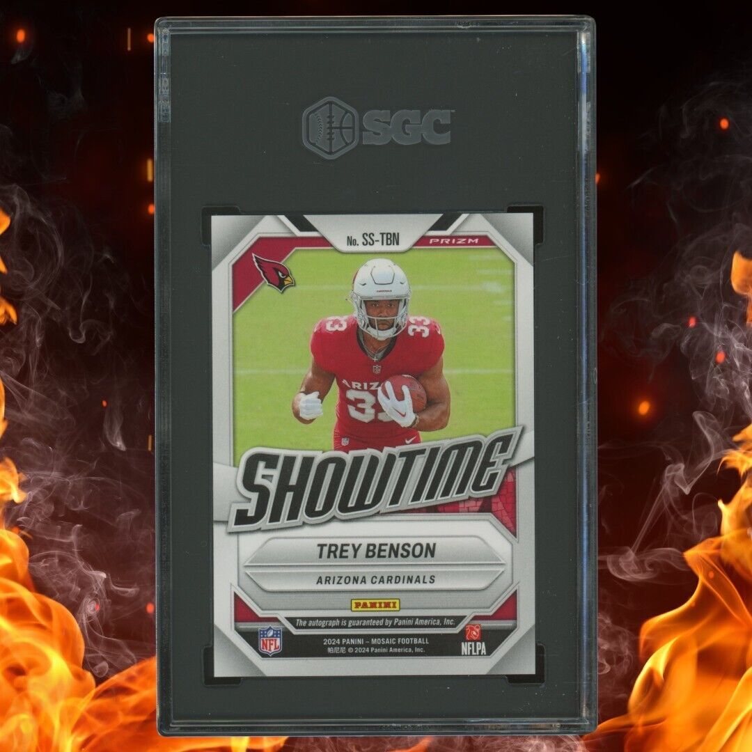 2024 Panini Mosaic TREY BENSON Rookie Auto Showtime Signatures Choice R&Y SGC 10