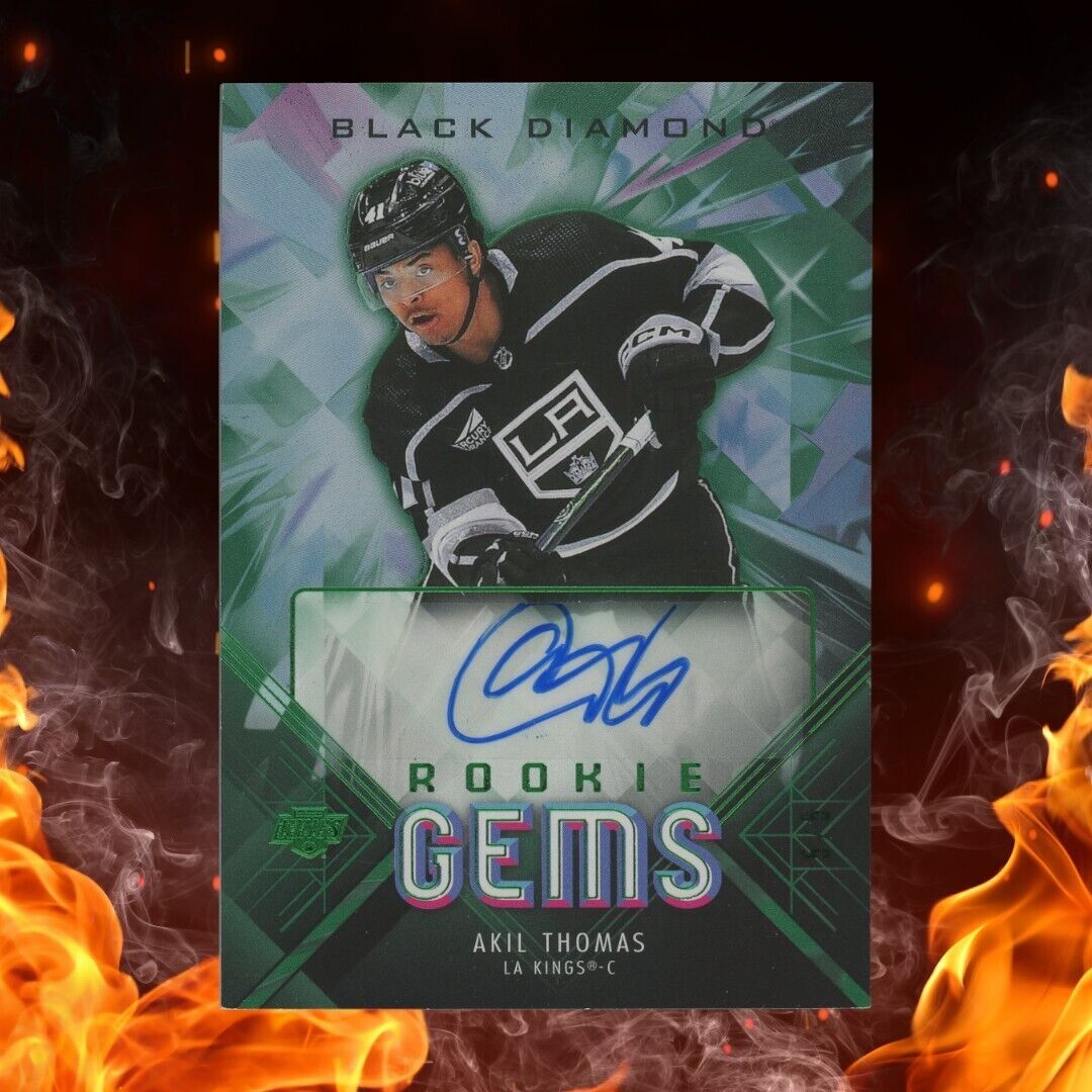 2024-25 Upper Deck Black Diamond AKIL THOMAS Rookie Gems Auto 5/5 Emerald RGS-AT
