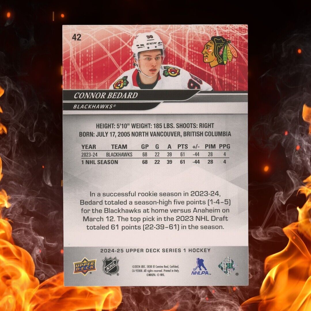 2024-25 Upper Deck CONNOR BEDARD /250 Deluxe #42 2nd Year