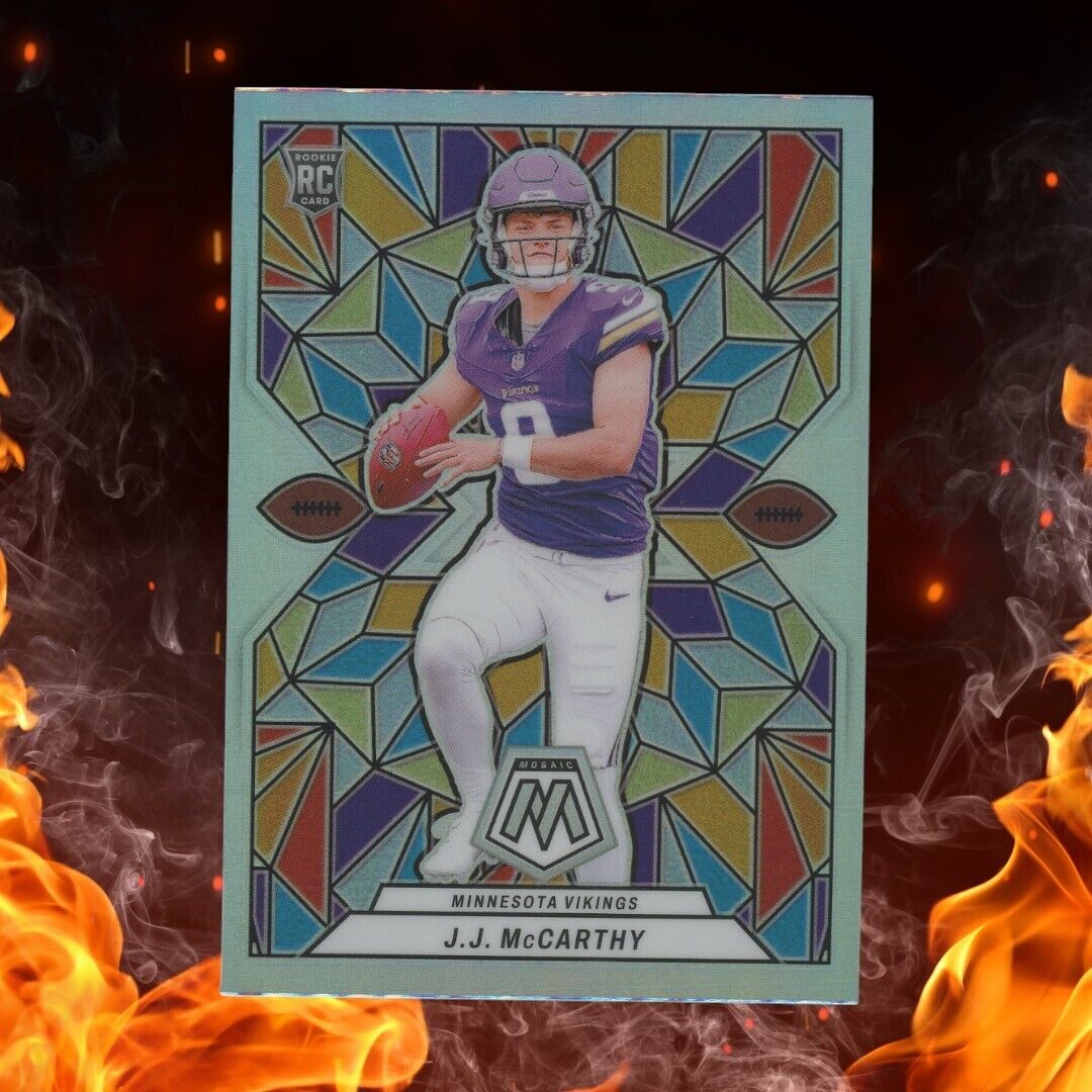 2024 Panini Mosaic J.J. MCCARTHY Rookie Stained Glass #SG-23 SSP Case Hit