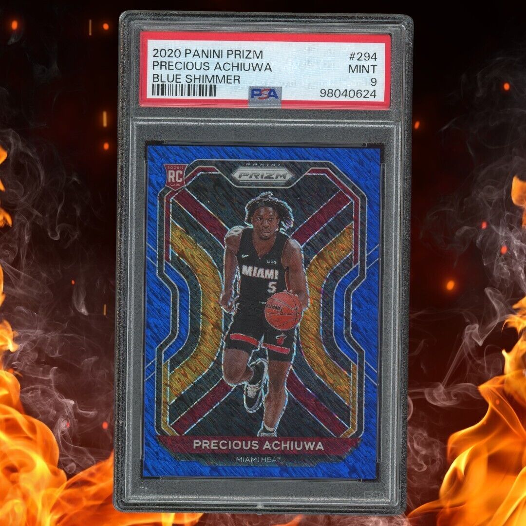 2020-21 Panini Prizm PRECIOUS ACHIUWA Rookie /35 Blue Shimmer Prizm PSA 9 #294